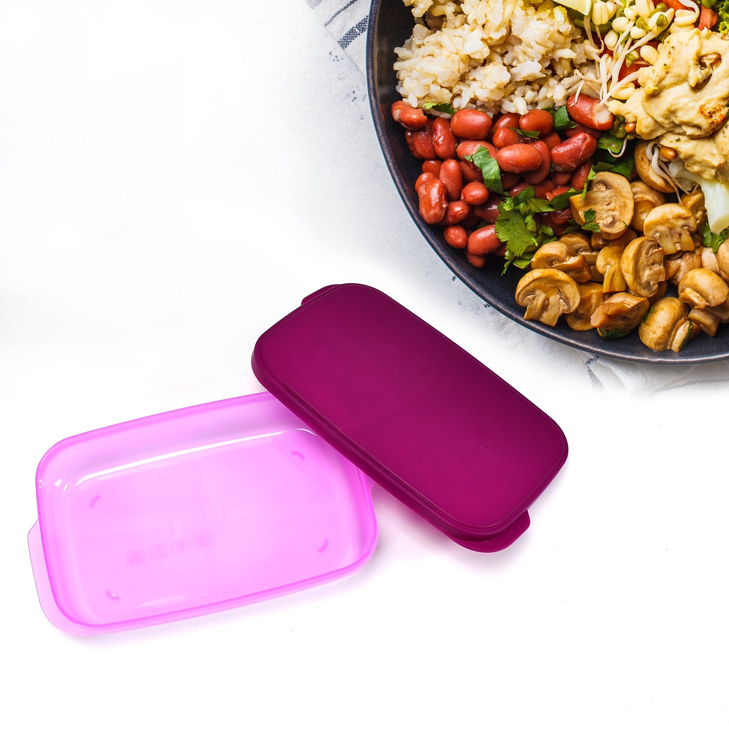 2453 Unbreakable Divine Leak Proof Plastic Lunch Box Food Grade Plastic BPA-Free 2 Containers with Spoon DeoDap 2453 Unbreakable Divine Leak Proof Plastic Lunch Box Food Grade Plastic BPA-Free 2 Containers with Spoon DeoDap